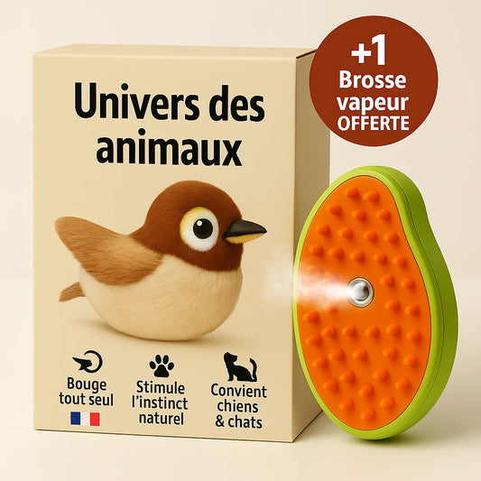 Jouet interactif oiseau volant + 1 Brosse vapeur OFFERTE